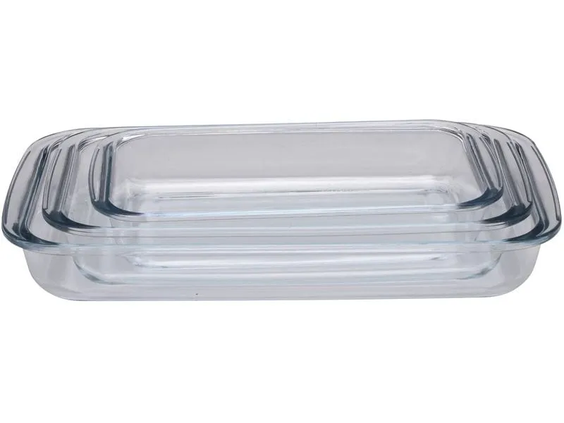 alpina Auflaufform-Set Eckig, Transparent alpina Auflaufform-Set Eckig, Transparent