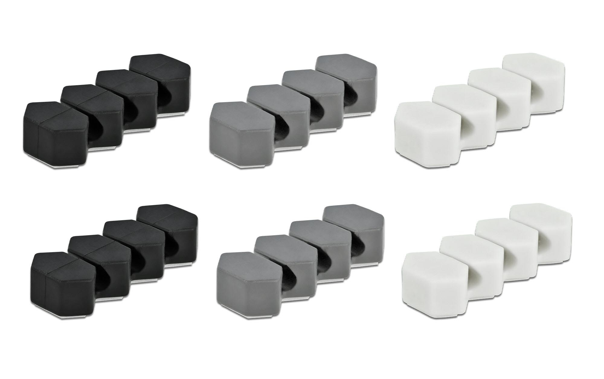Delock Kabelhalter wabenförmig Set, mit 3 Durchführungen 6 Stück Delock Kabelhalter wabenförmig Set, mit 3 Durchführungen 6 Stück