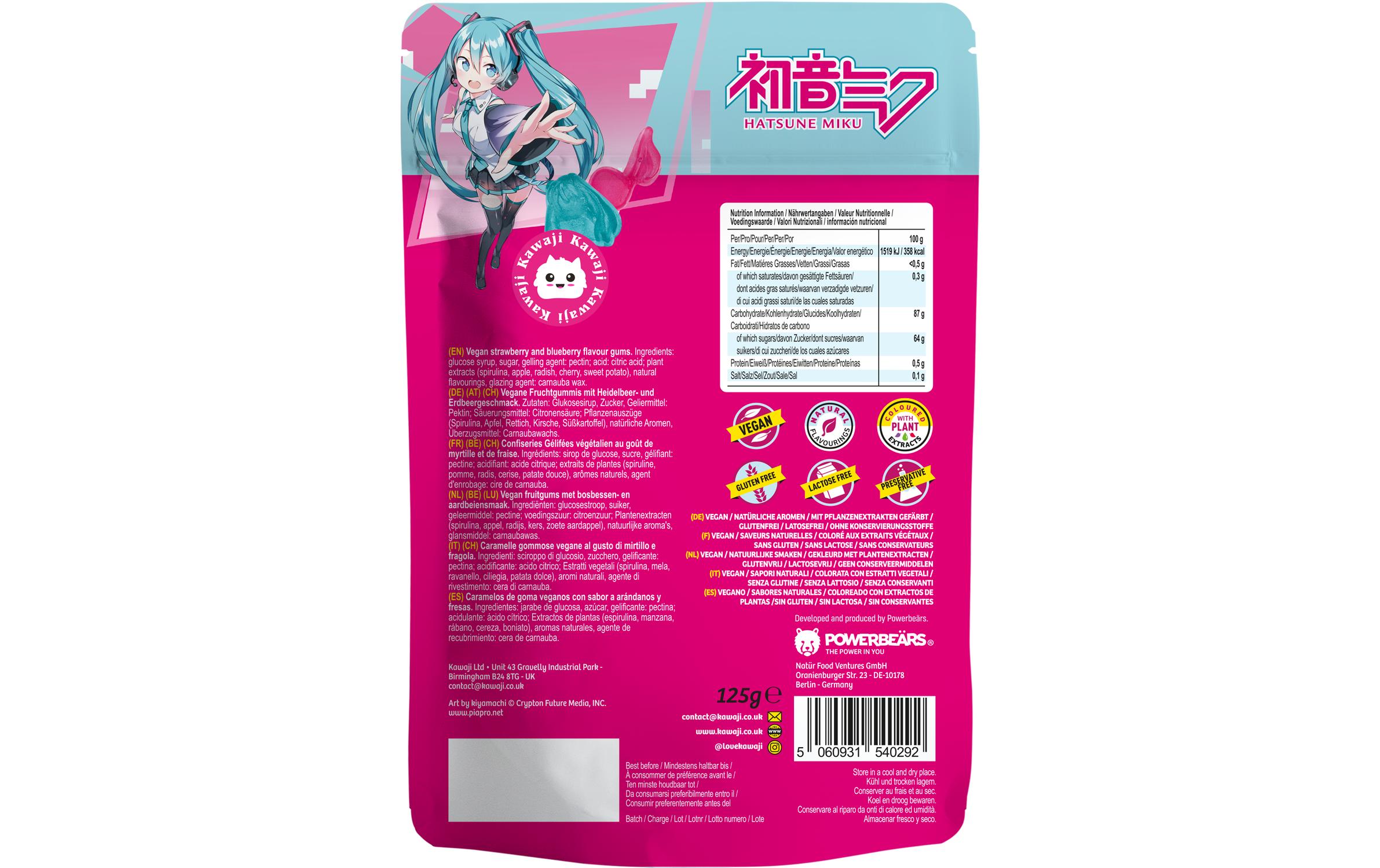 Powerbeärs Gummibonbons Hatsune Miku 125 g