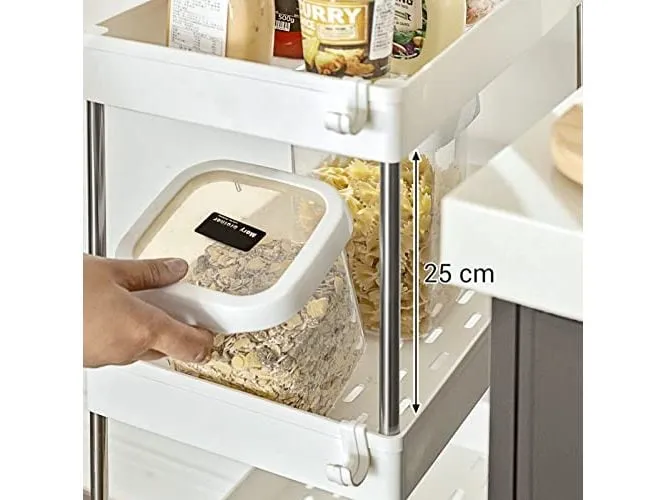 Songmics Nischenwagen mit 4 Ablagen 40 x 86 x 22 cm, Weiss