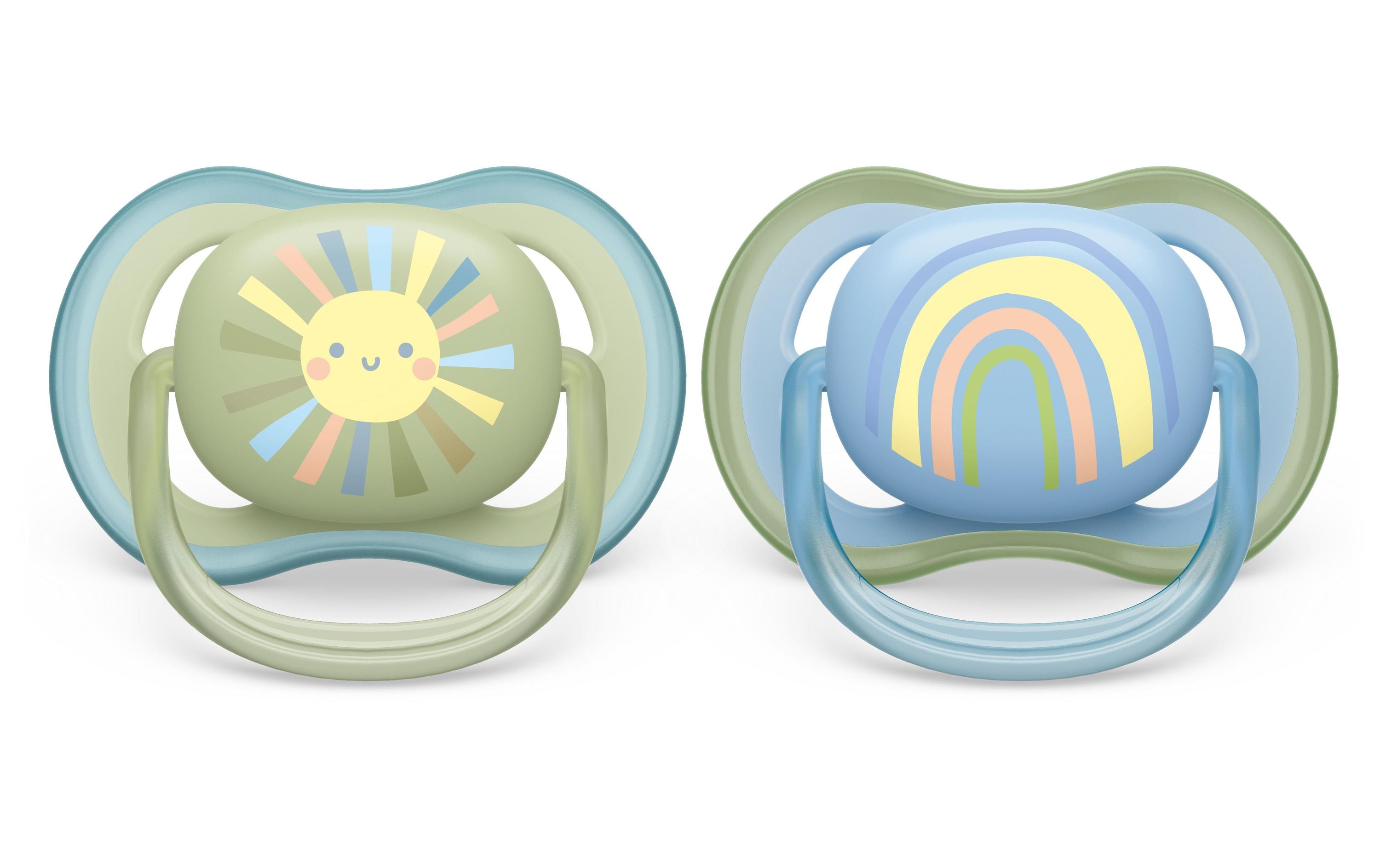 PHILIPS AVENT Nuggi ultra air 0-6 Mt. Sonne/Regenbogen Blau/Grün PHILIPS AVENT Nuggi ultra air 0-6 Mt. Sonne/Regenbogen Blau/Grün