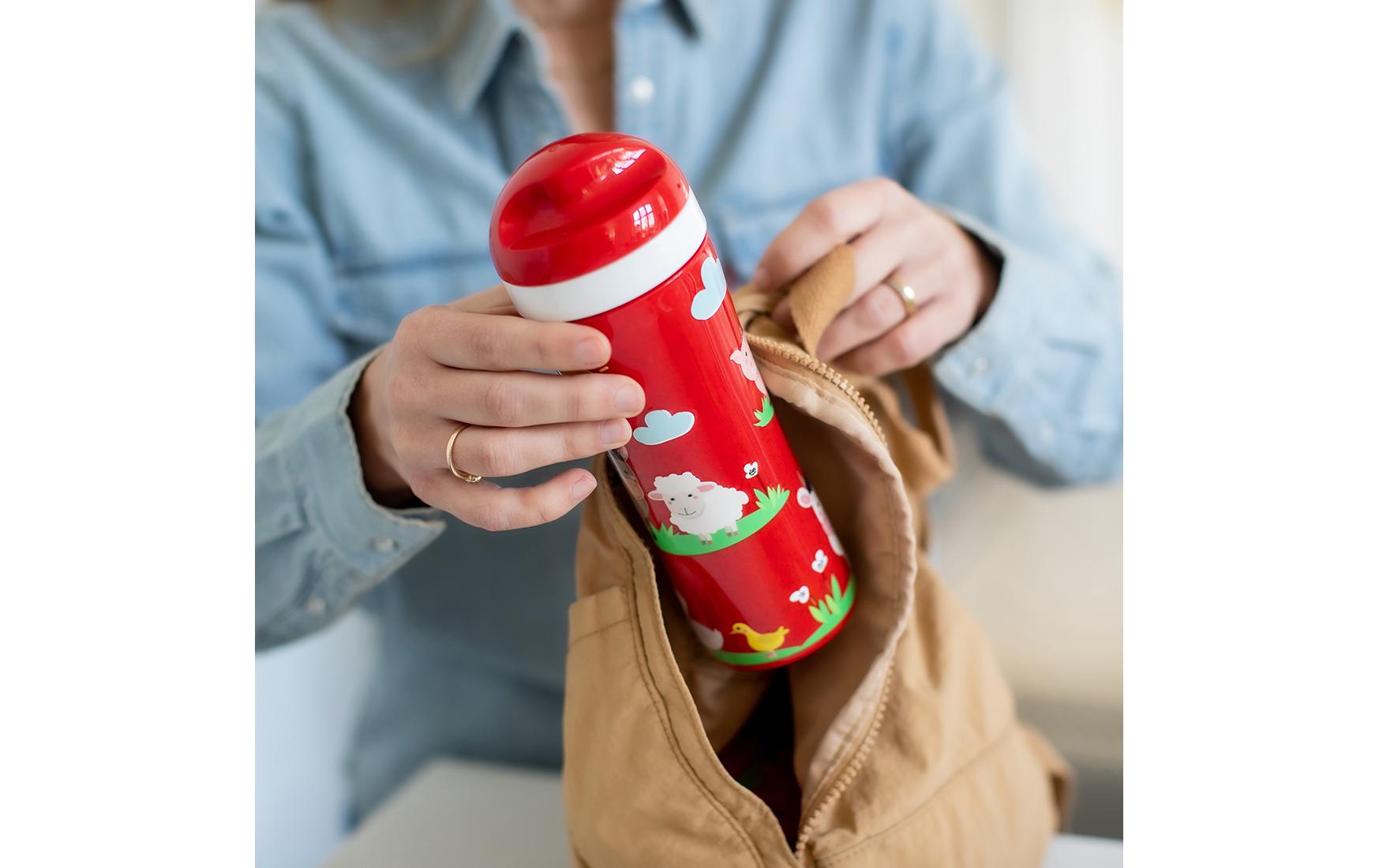 Koziol Trinkflasche Oase Farm, 425 ml, Rot