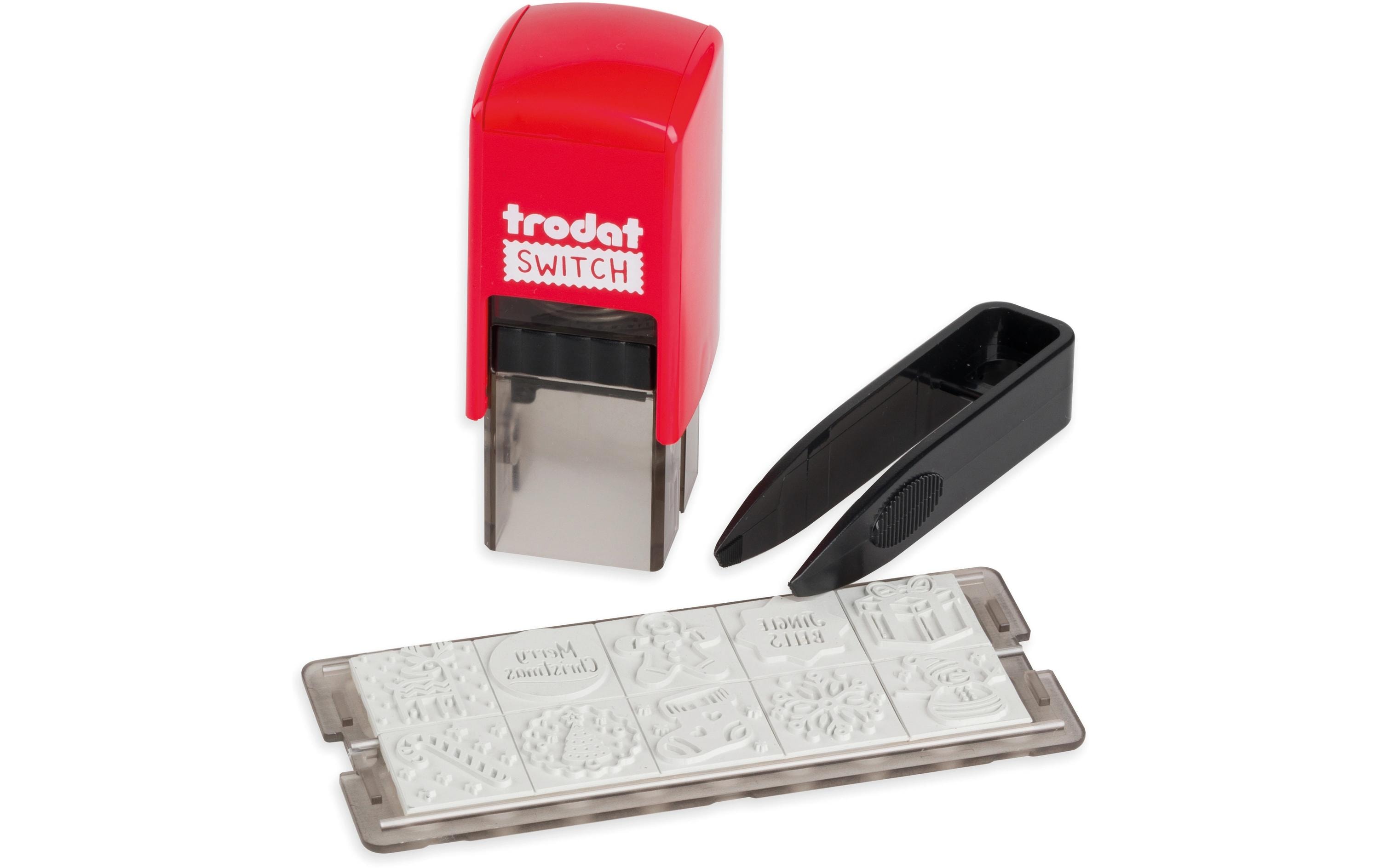 Trodat Motivstempel Switch Weihnachten, Dunkelrot