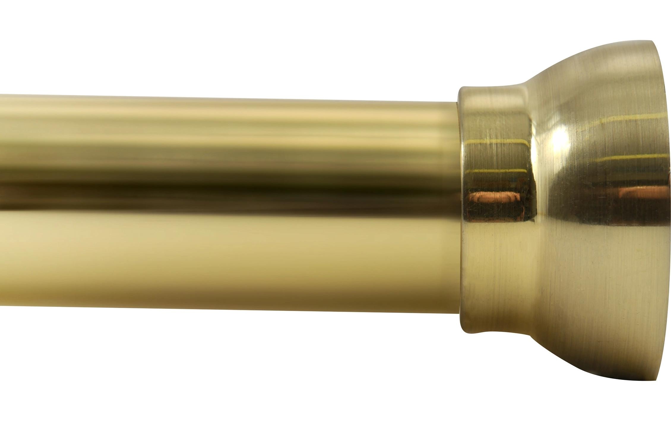 spirella Duschvorhangstange Kreta 75/125 x 2.1 cm, Gold (Alu)