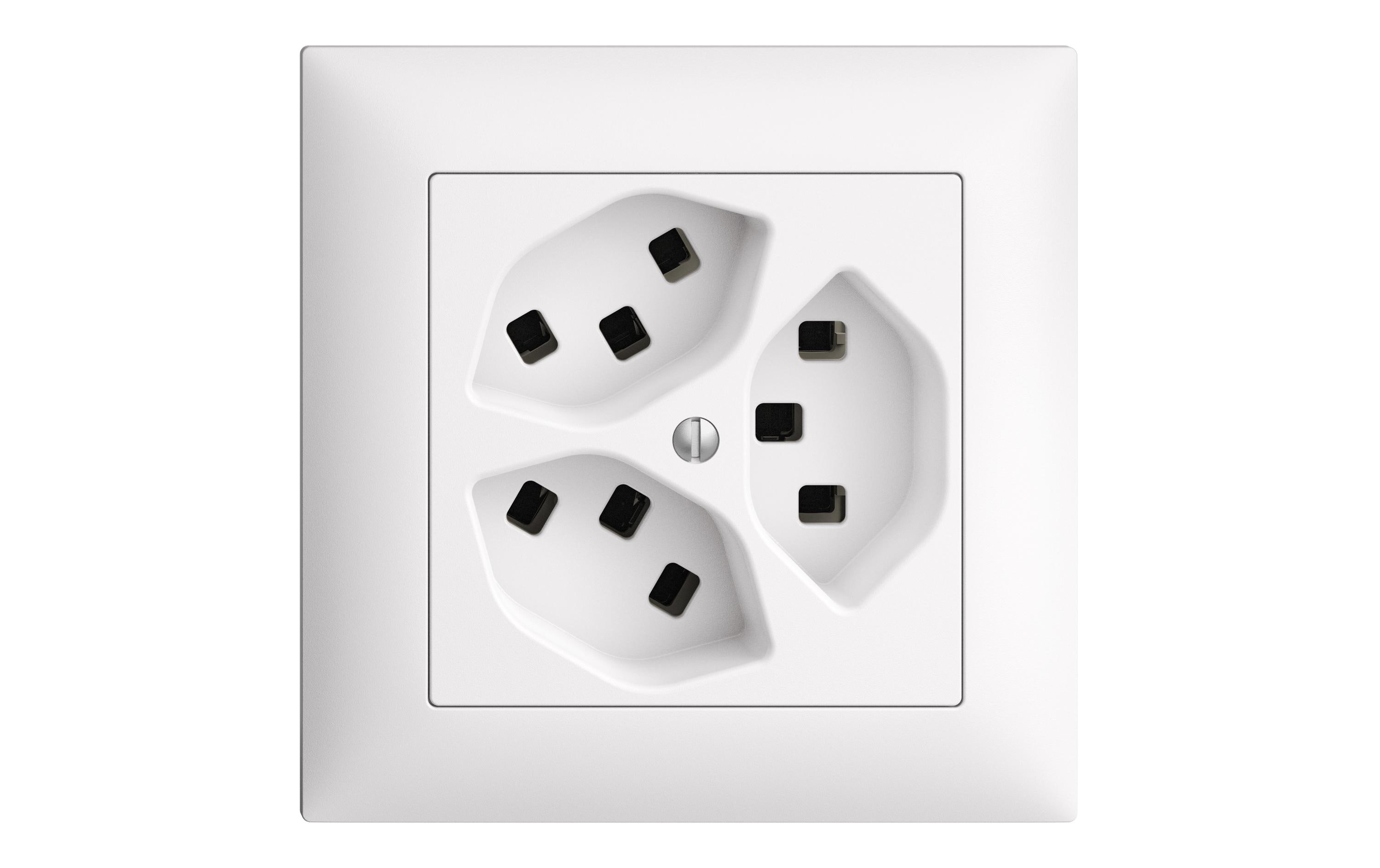 Feller EDIZIOdue UP-Steckdosen 3x T23