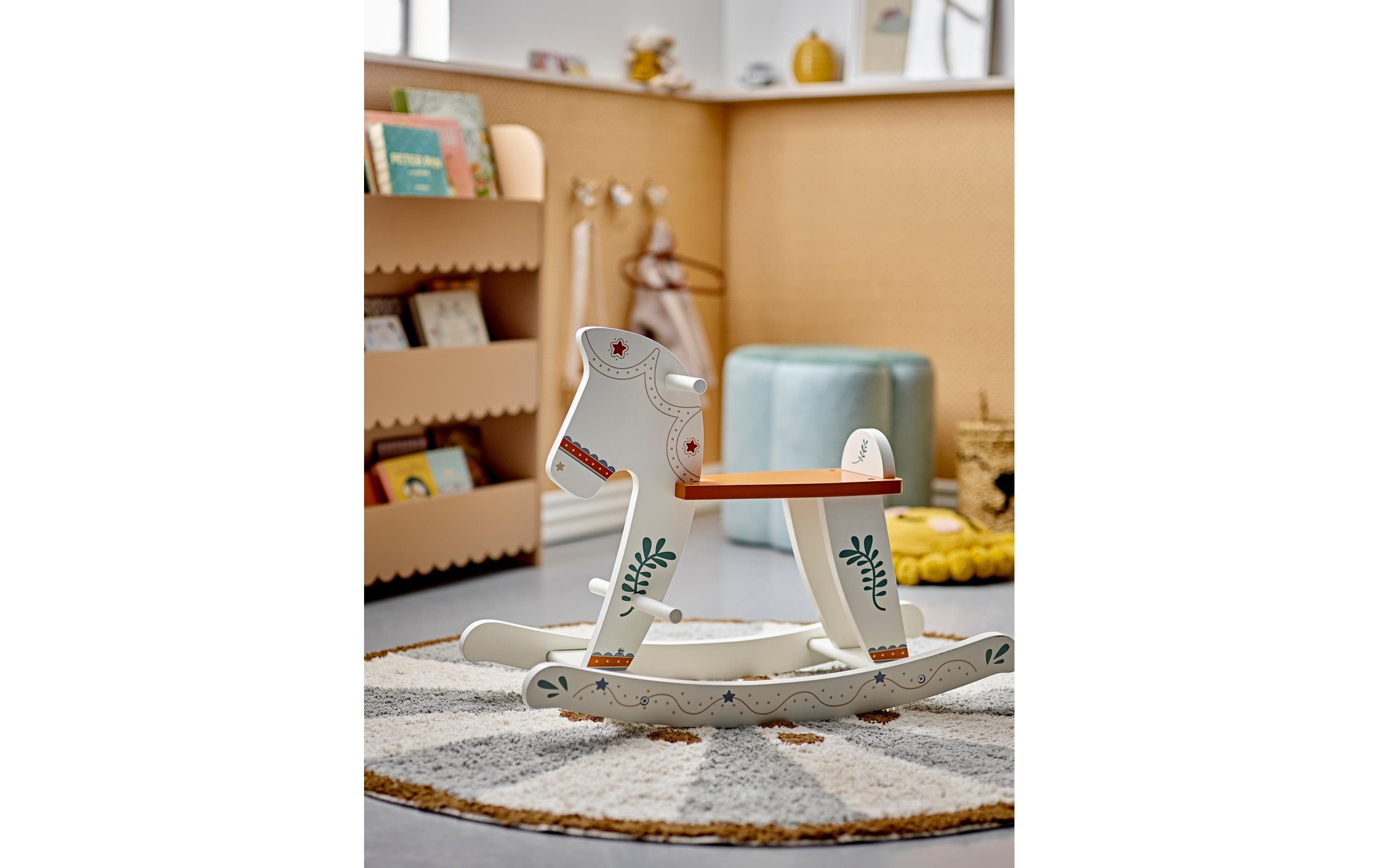 Bloomingville Schaukelpferd Ruddy Weiss, MDF