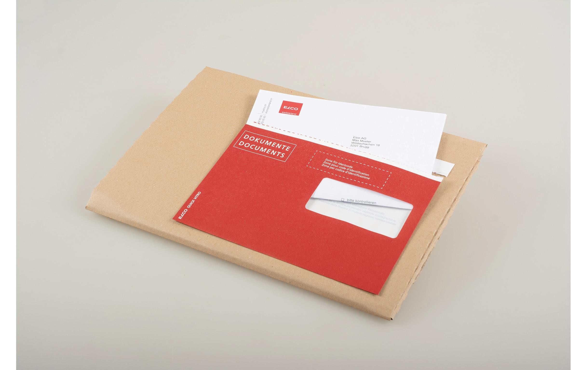 ELCO Dokumententasche aus Papier C5 Fenster rechts, 250 Stück ELCO Dokumententasche aus Papier C5 Fenster rechts, 250 Stück