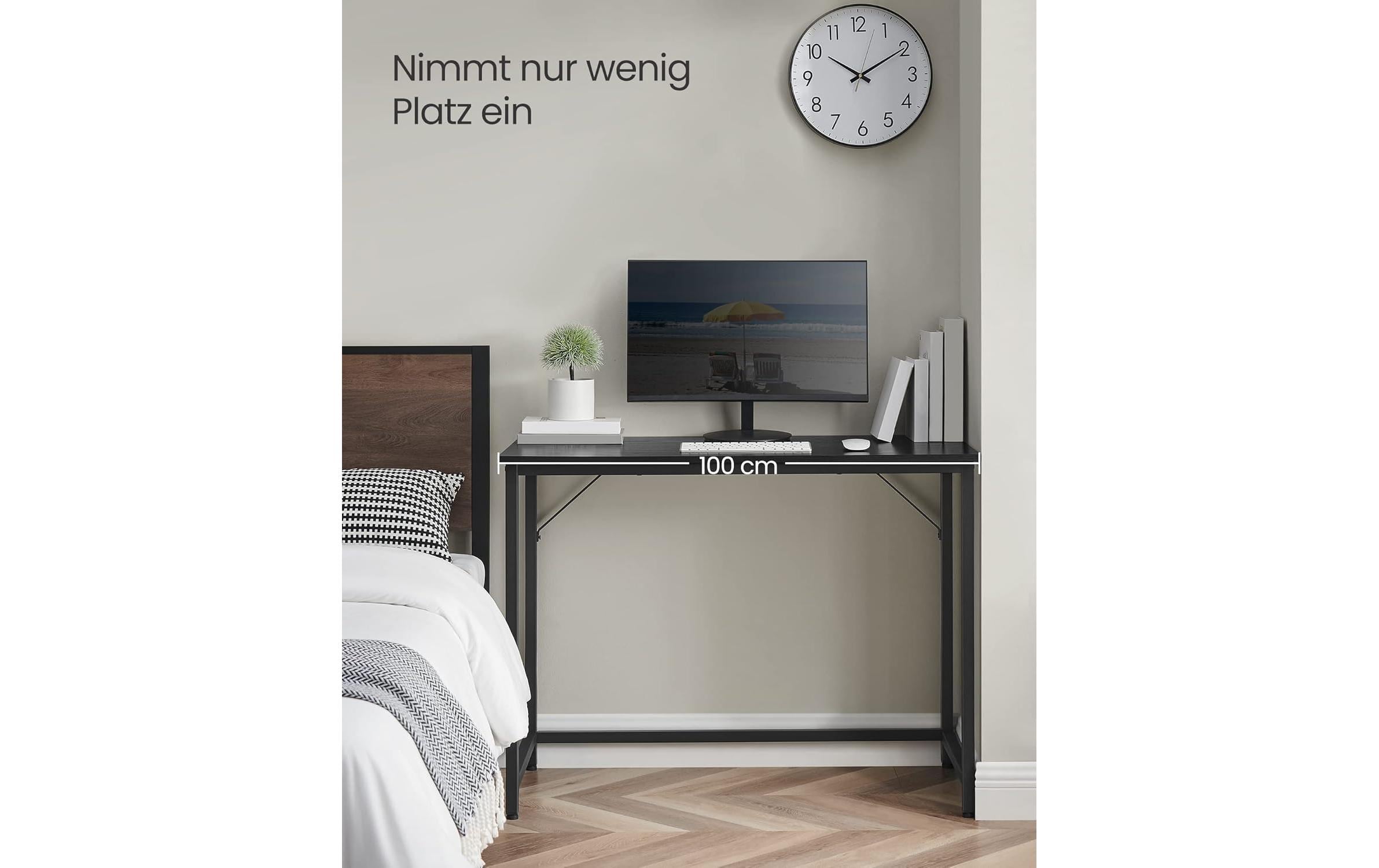 VASAGLE Tisch 100 x 50 x 76 cm Schwarz