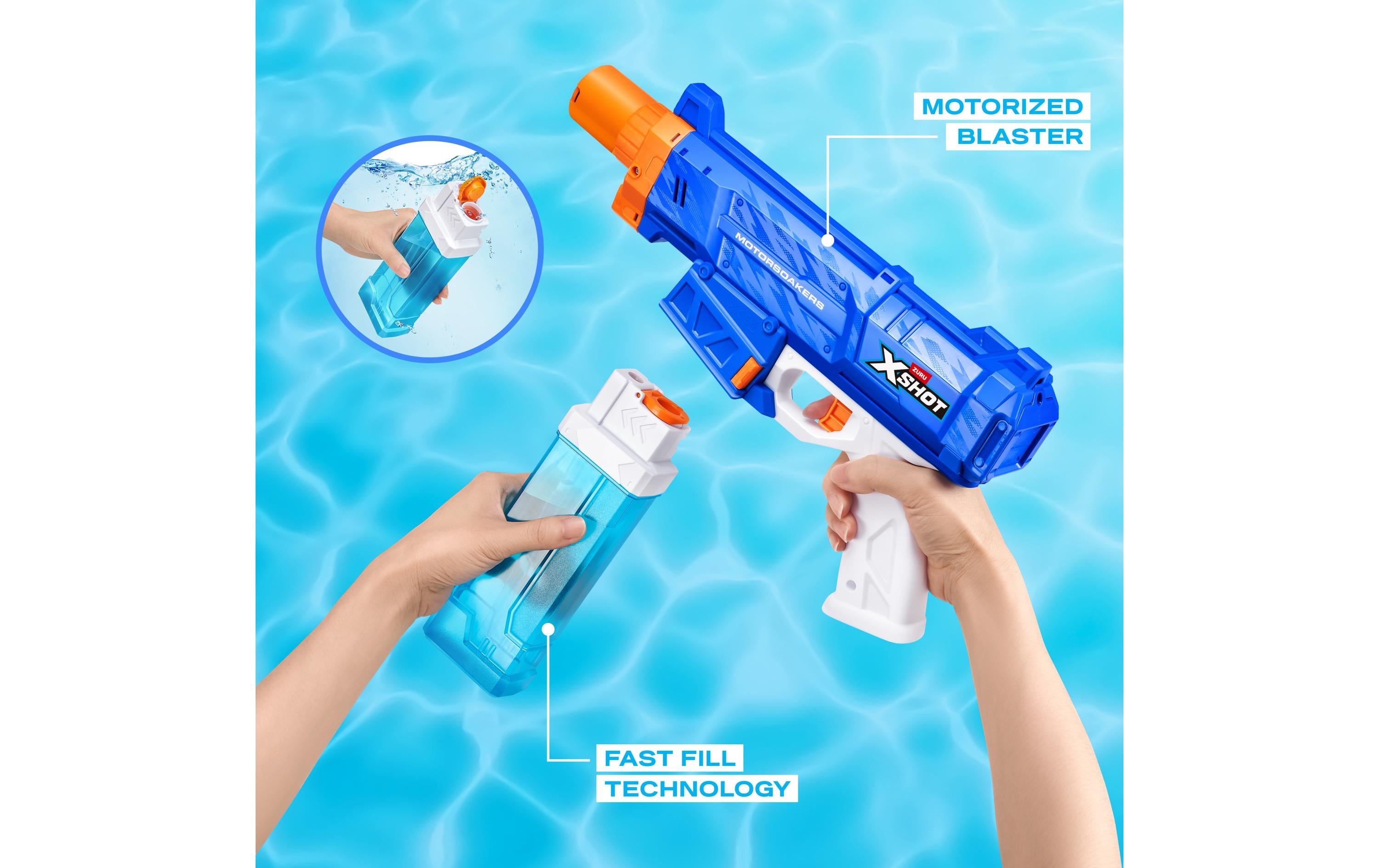 X-Shot Wasserpistole Turbo Stream Motor Soaker Series 1