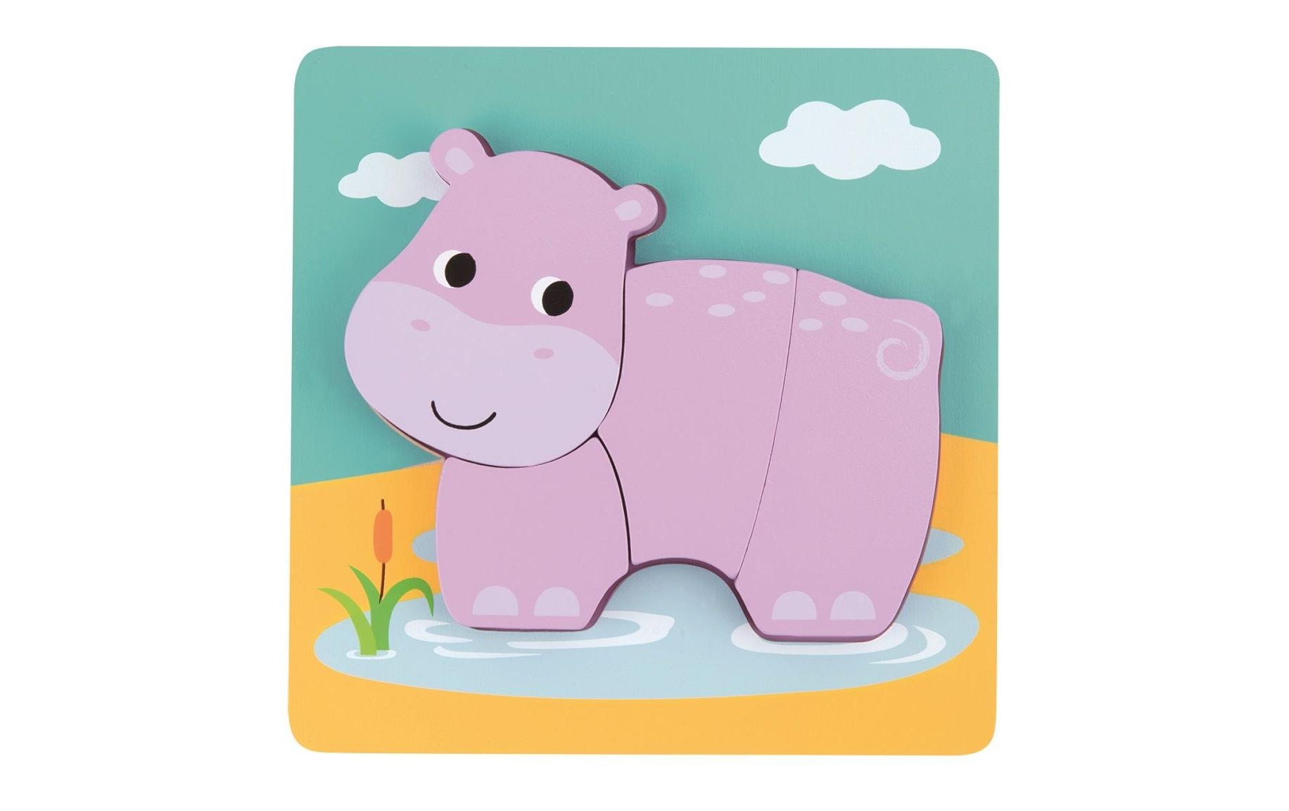 Spielba Holzspielwaren Puzzle-Set mit 4 Tieren