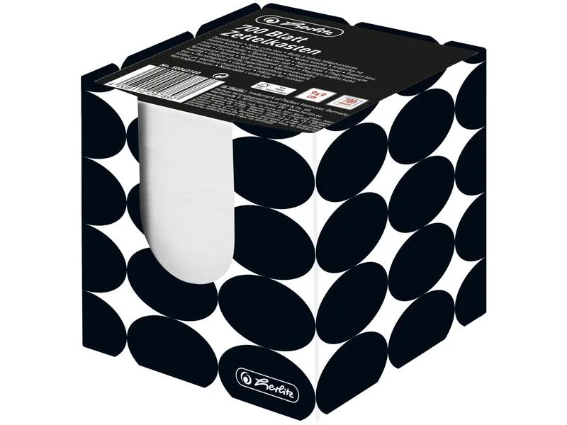 Herlitz Notizzettel-Dispenser 700 Blatt 9 x 9 x 9 cm Just Black