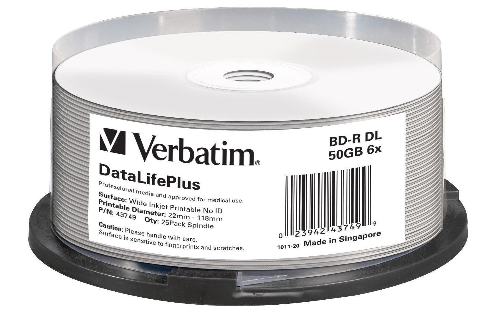 Verbatim BD-R 50 GB, Spindel (25 Stück) Verbatim BD-R 50 GB, Spindel (25 Stück)