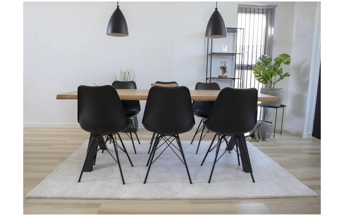 House Nordic Stuhl Oslo 2 Stück, 57 x 86 cm, Schwarz