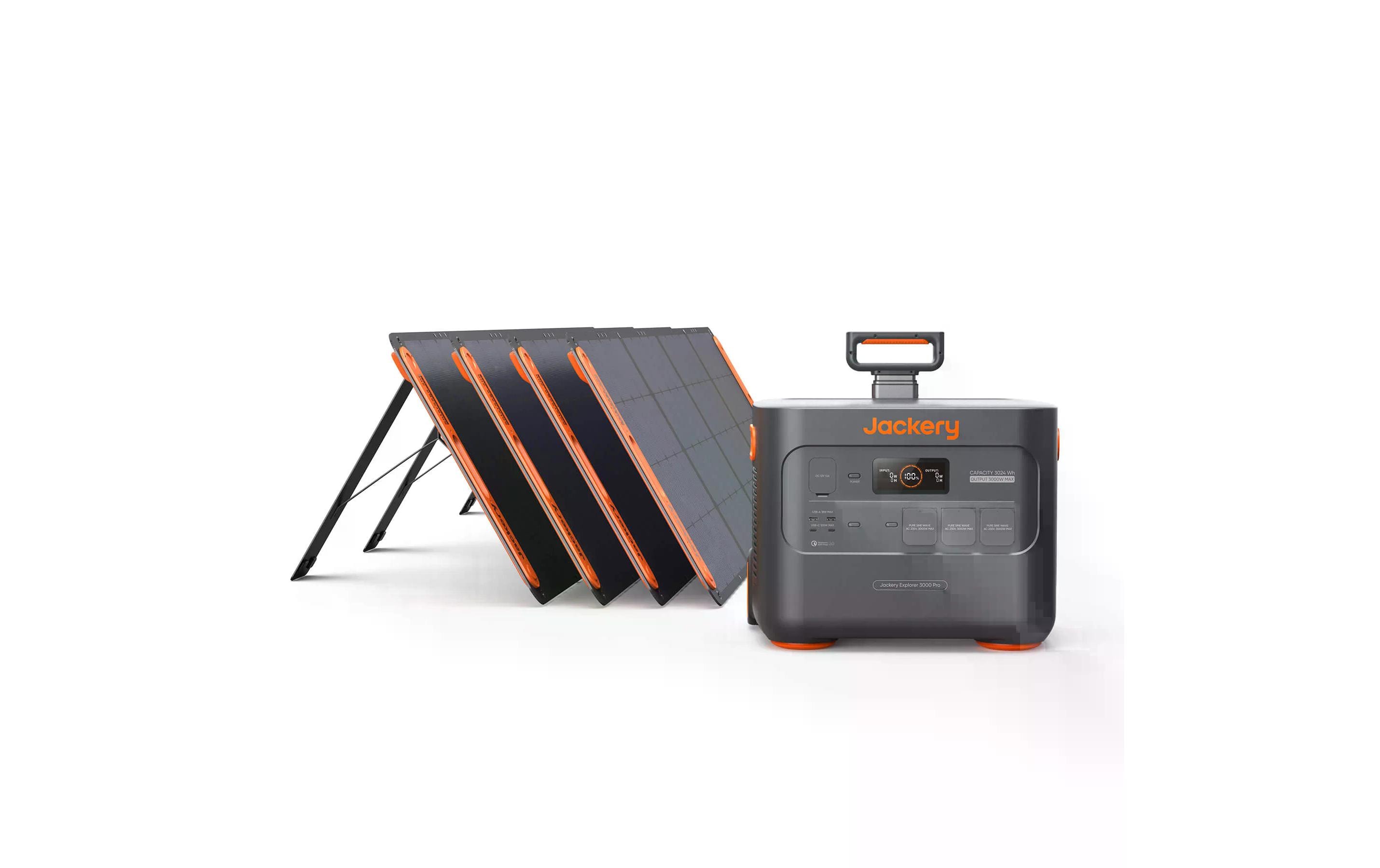 Jackery Power Station Kit Explorer 3000 Pro + 4x Saga 200W, 3024 Wh Jackery Power Station Kit Explorer 3000 Pro + 4x Saga 200W, 3024 Wh