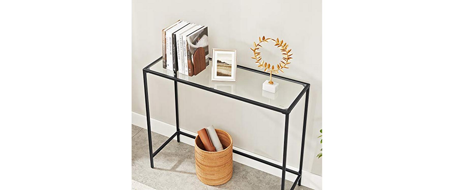 VASAGLE Konsolentisch 100 x 35 x 80 cm, Schwarz