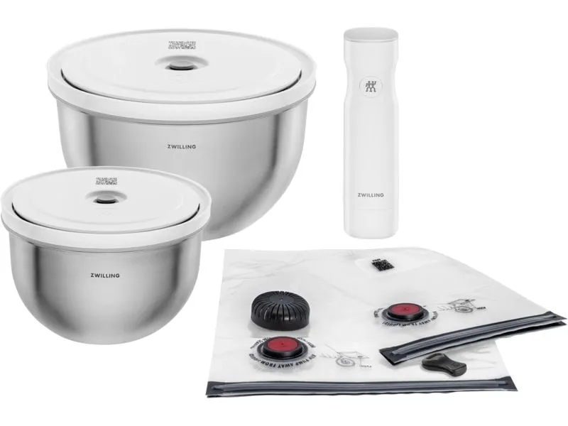 Zwilling Vakuumier-Behälter Vakuum Starter Set 9-teilig, Edelstahl Zwilling Vakuumier-Behälter Vakuum Starter Set 9-teilig, Edelstahl