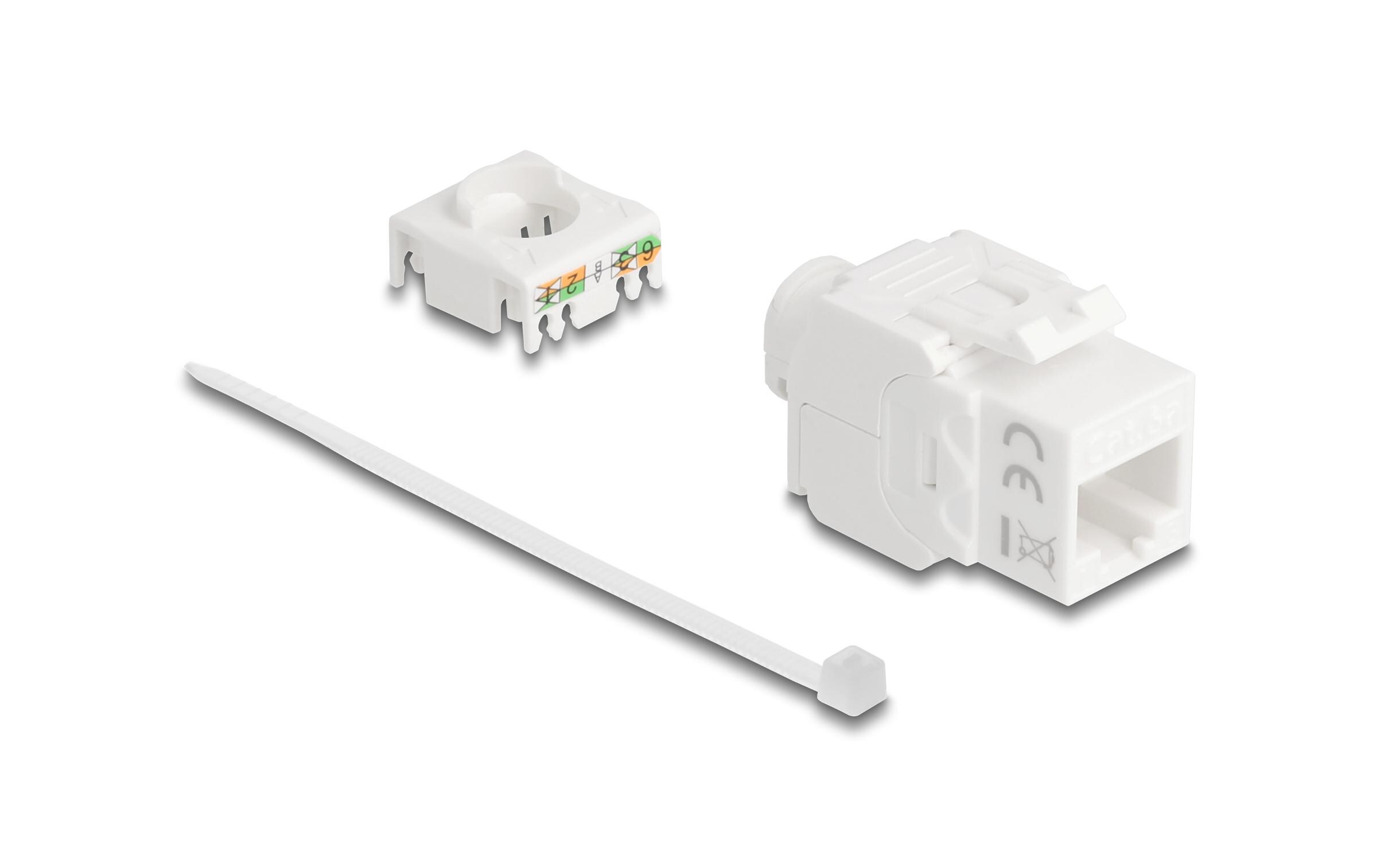 Delock Keystone-Modul RJ45 Buchse zu LSA Cat.6A UTP 180°