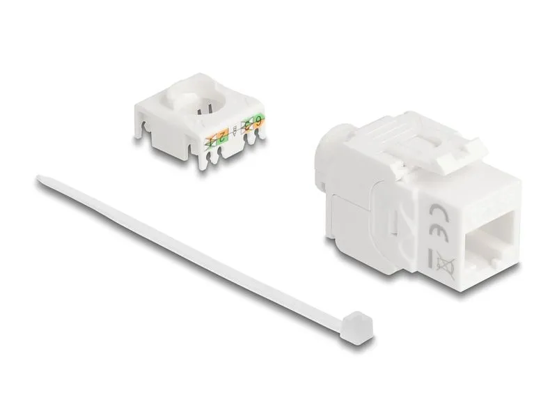 Delock Keystone-Modul RJ45 Buchse zu LSA Cat.6A UTP 180° Delock Keystone-Modul RJ45 Buchse zu LSA Cat.6A UTP 180°