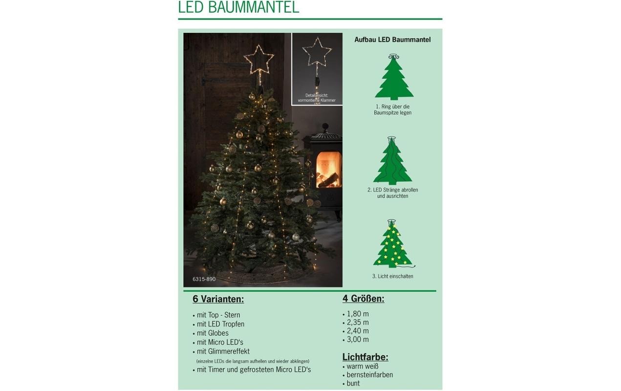 Konstsmide LED Baummantel mit Ring, 150 LED, 1.8 m, Indoor