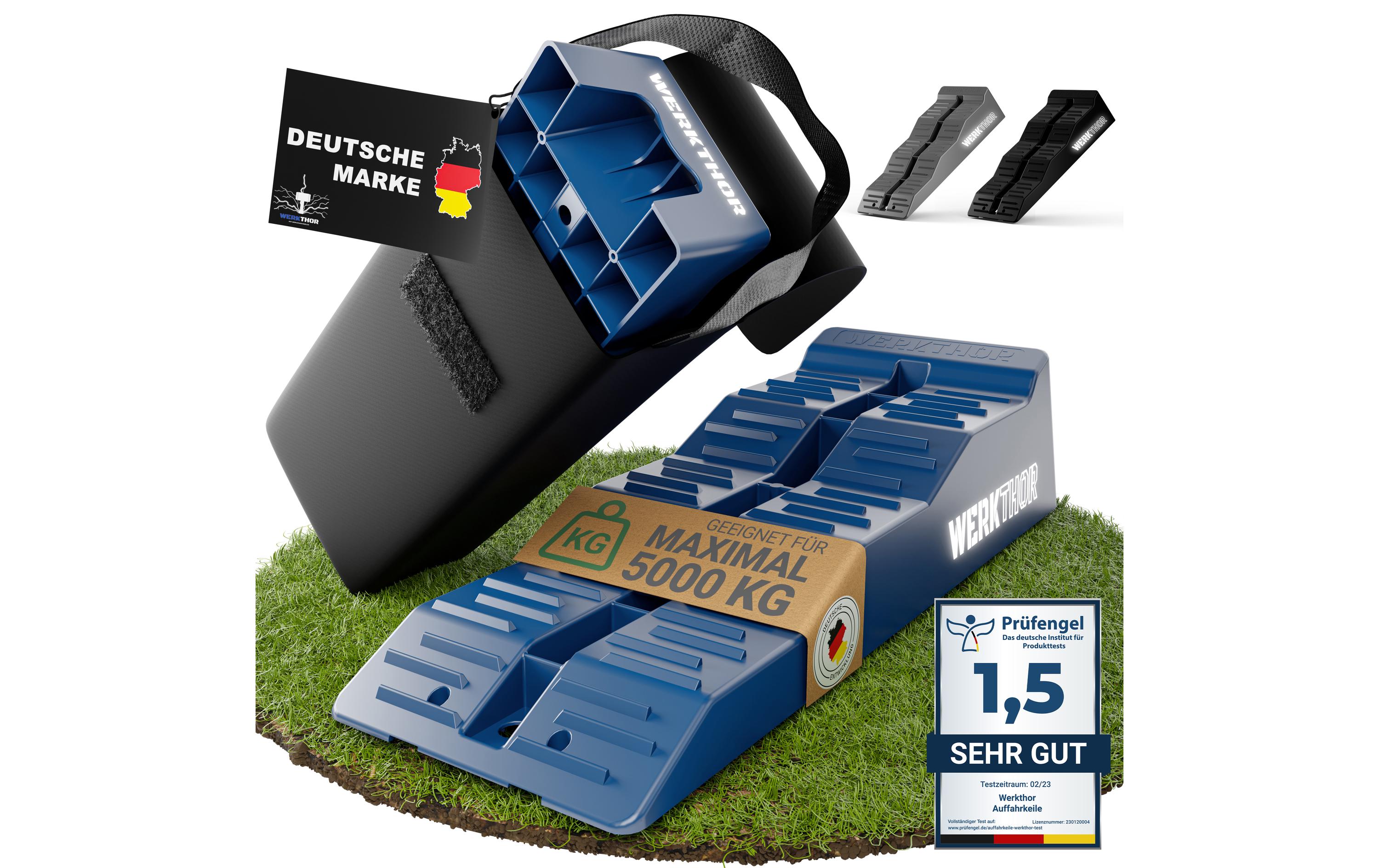 Werkthor Flache Auffahrkeile 2er Set, Blau