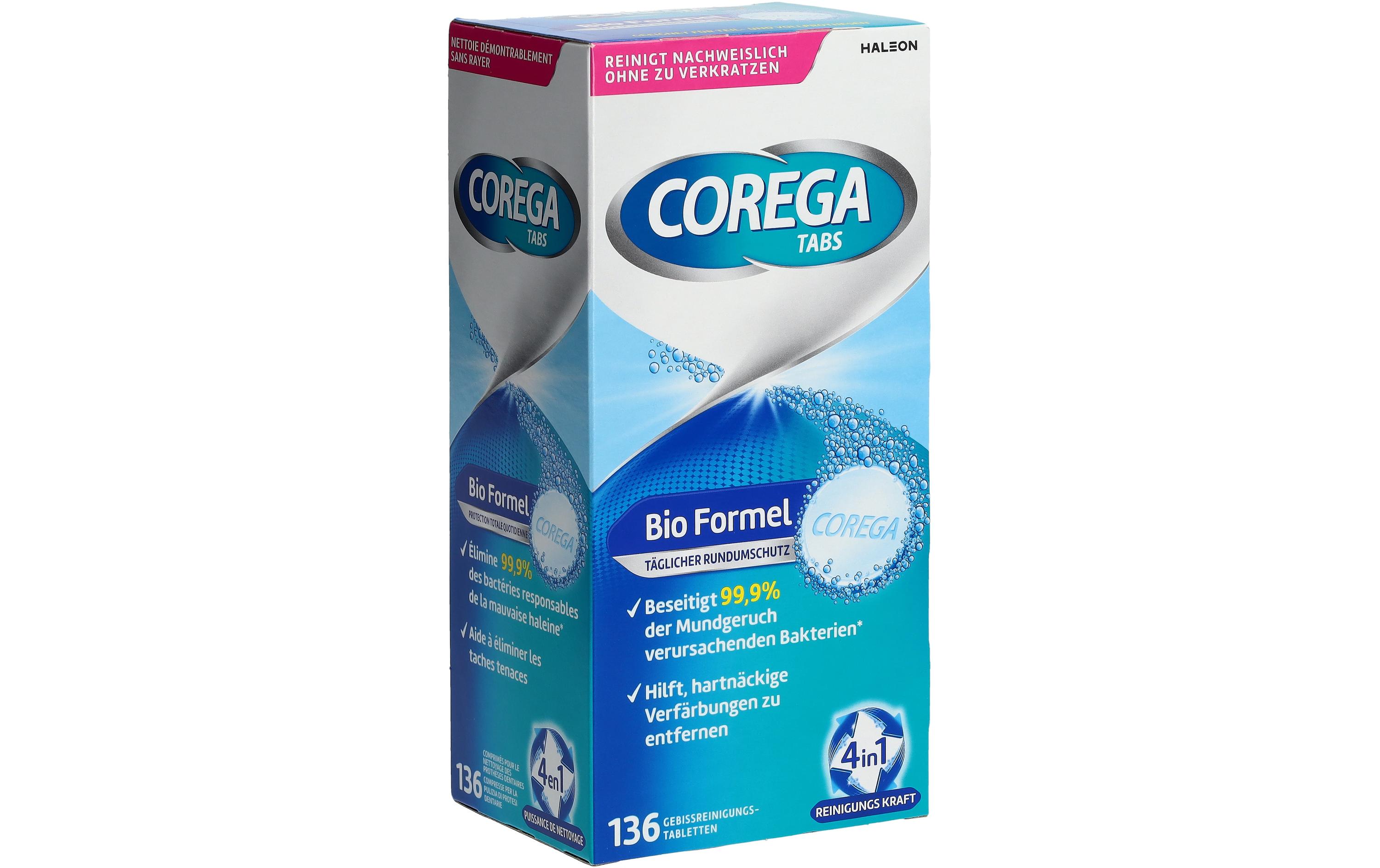 Corega Reinigungs-Tabletten für Zahnersatz 136 ml Corega Reinigungs-Tabletten für Zahnersatz 136 ml