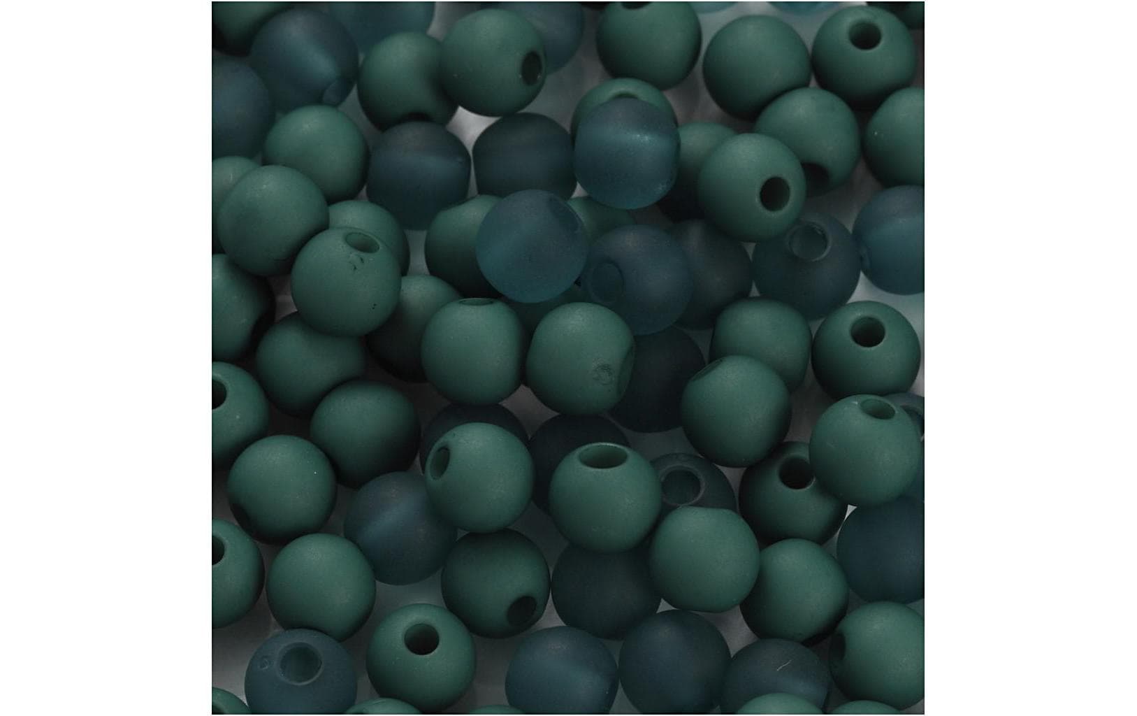 Creativ Company Kunststoffperlen 6 mm, Dunkelgrün, 150 Stk.