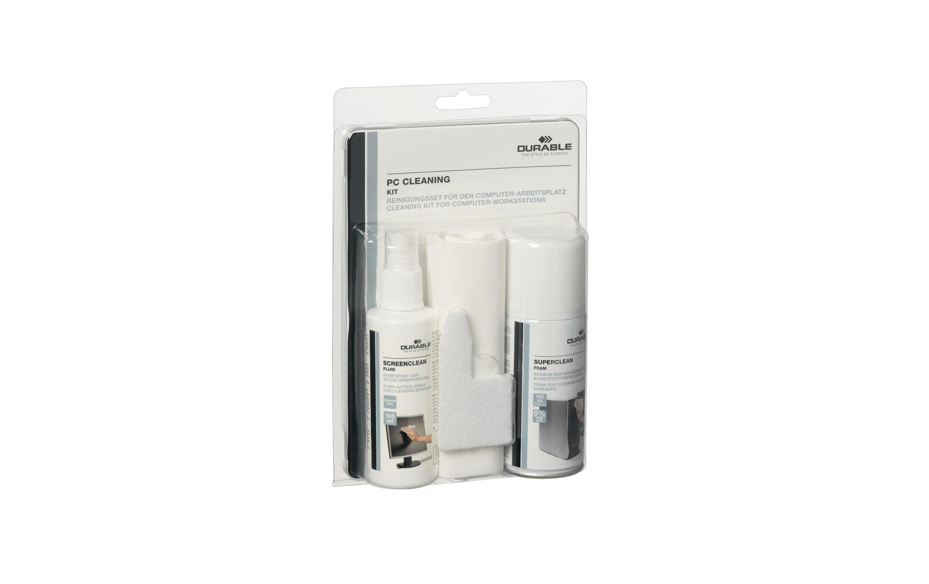 DURABLE Reinigungsspray und Tuch PC Cleaning Kit 125 ml; 150 ml