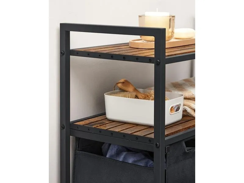VASAGLE Wäschekorb 46 l, Schwarz VASAGLE Wäschekorb 46 l, Schwarz