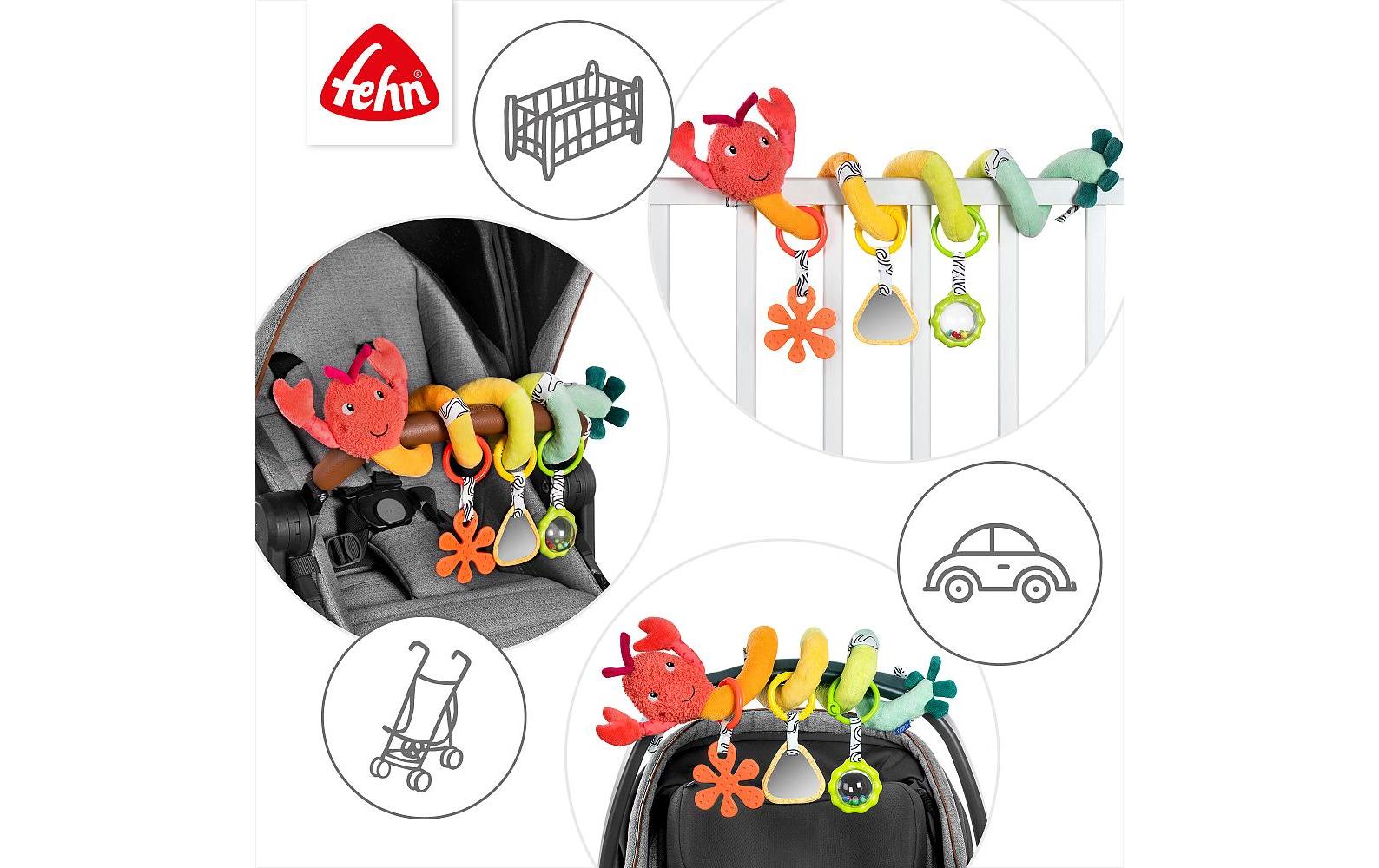 fehn Kinderwagenspielzeug Activity-Spirale Hummer Mehrfarbig