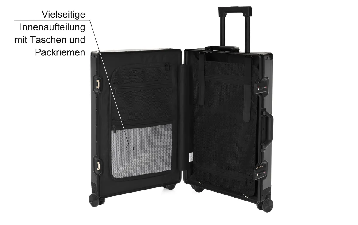 KOOR Reisekoffer Aluminium 37 L, Grau/Grün KOOR Reisekoffer Aluminium 37 L, Grau/Grün