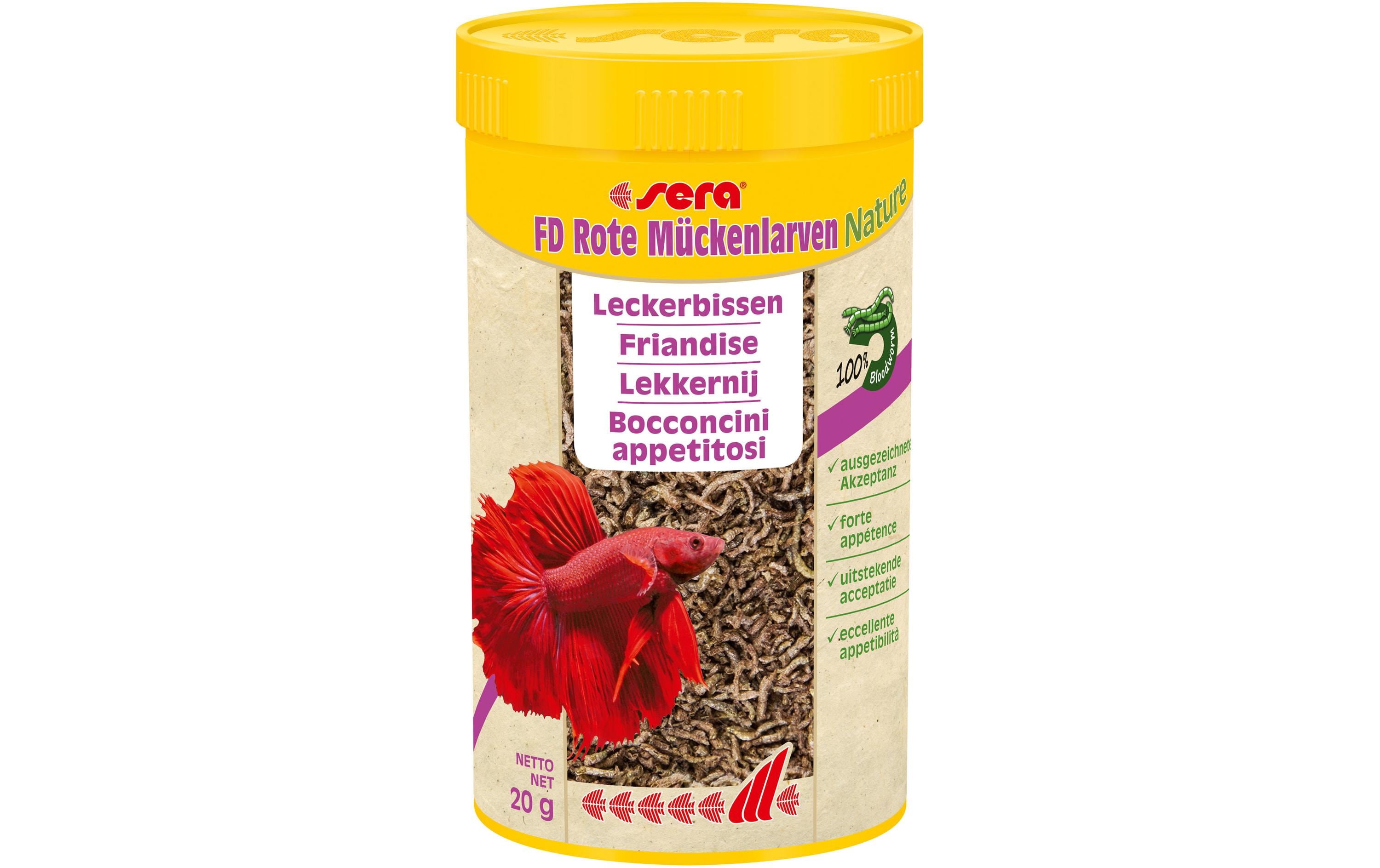 sera Leckerbissen FD Rote Mückenlarven Nature, 250 ml, 20g