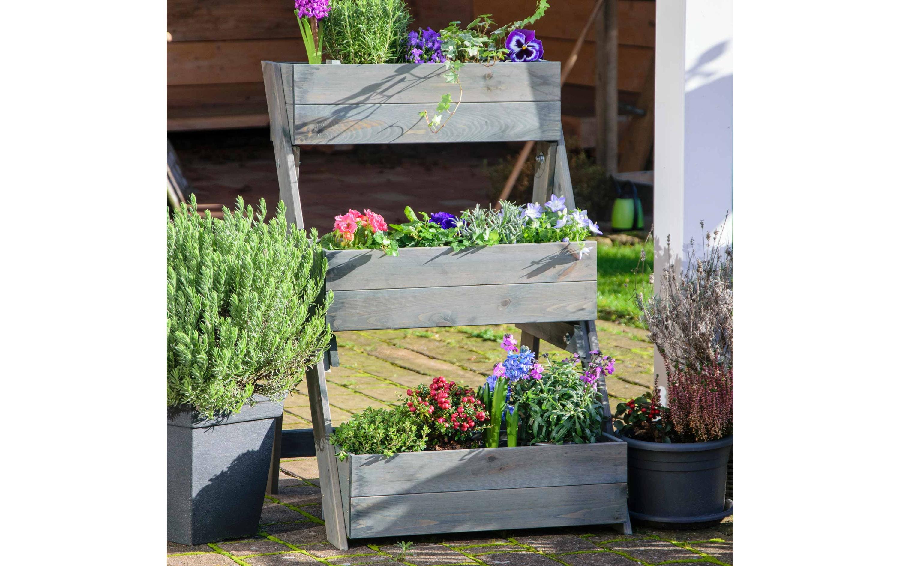dobar Hochbeet Pflanztreppe 3-stufig