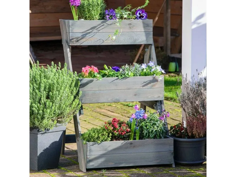dobar Hochbeet Pflanztreppe 3-stufig dobar Hochbeet Pflanztreppe 3-stufig