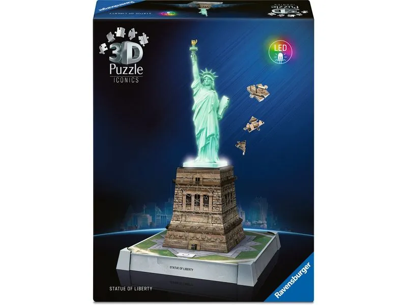 Ravensburger 3D Puzzle Iconics Statue of Liberty w. Light Ravensburger 3D Puzzle Iconics Statue of Liberty w. Light