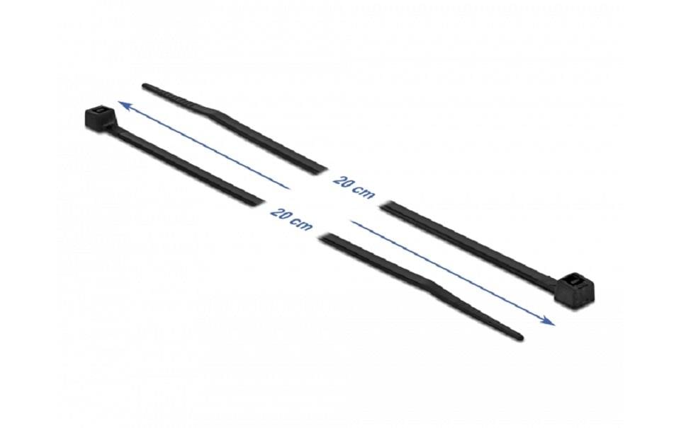 Delock Kabelbinder Schwarz 200 mm x 3.6 mm, 100 Stück Delock Kabelbinder Schwarz 200 mm x 3.6 mm, 100 Stück