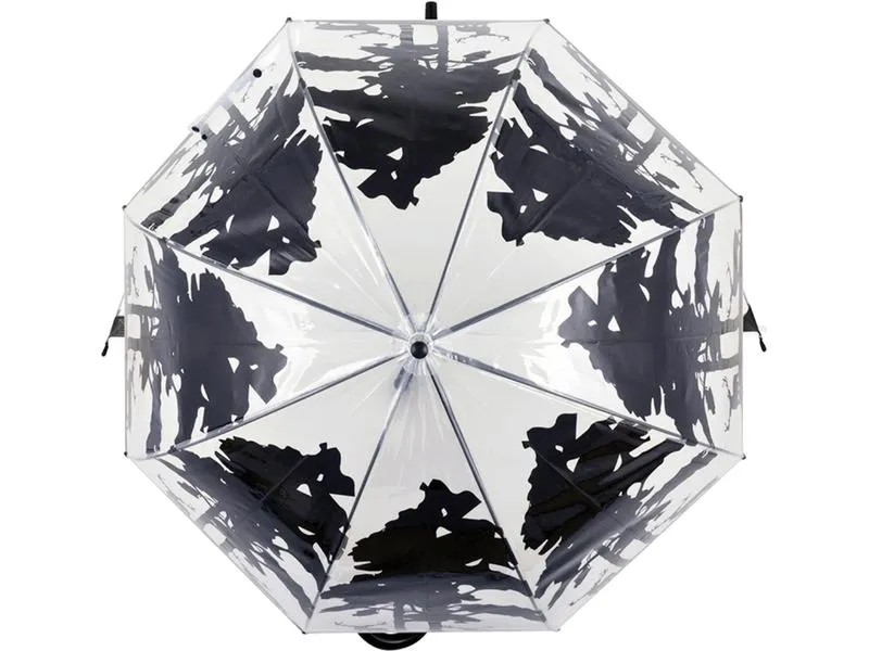 Esschert Design Schirm Wald Schwarz/Transparent