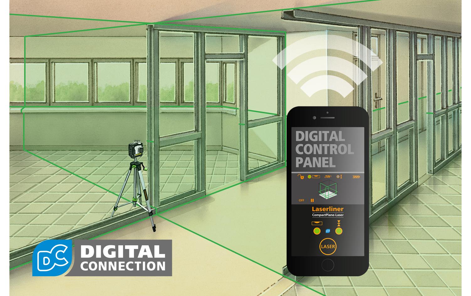 Laserliner Kreuzlinien-Laser CompactPlane 3G Set 150 30 m Laserliner Kreuzlinien-Laser CompactPlane 3G Set 150 30 m