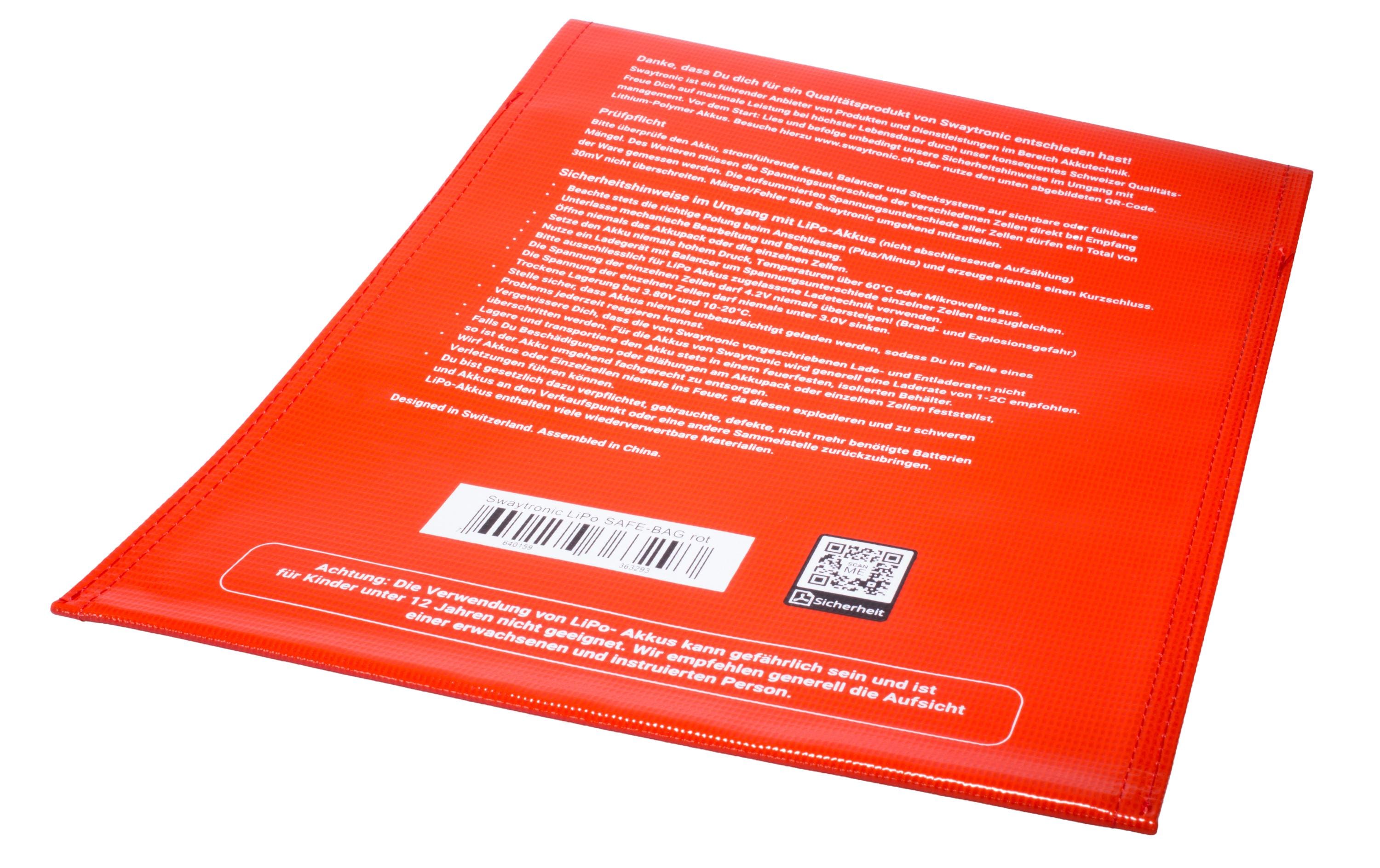 Swaytronic LiPo-Tasche SAFE-BAG Rot Swaytronic LiPo-Tasche SAFE-BAG Rot