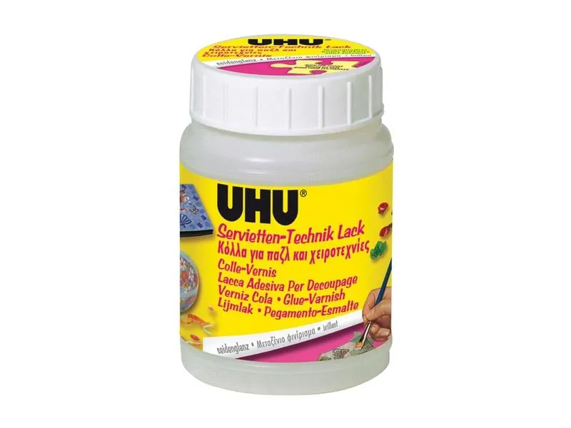 UHU Servietten-Lack & Kleber Glänzend, 150 ml UHU Servietten-Lack & Kleber Glänzend, 150 ml