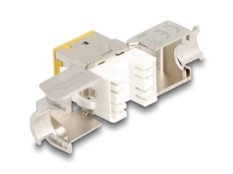 Delock Keystone-Modul RJ45 zu LSA Cat.6A Gelb, 10 Stück Delock Keystone-Modul RJ45 zu LSA Cat.6A Gelb, 10 Stück
