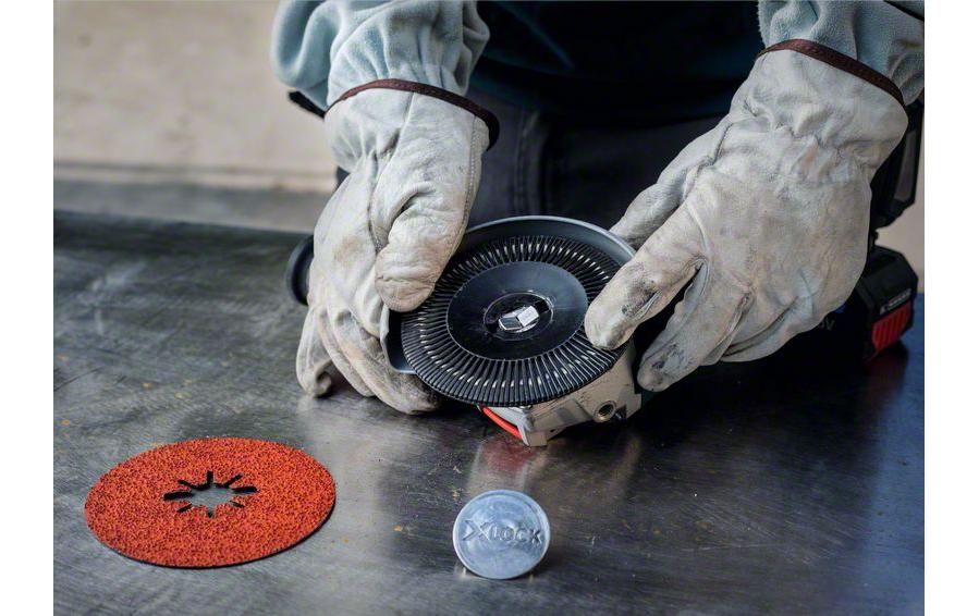 Bosch Professional Fiberscheibe EXPERT R782 X-LOCK, 125 mm, G 36, 25 Stück