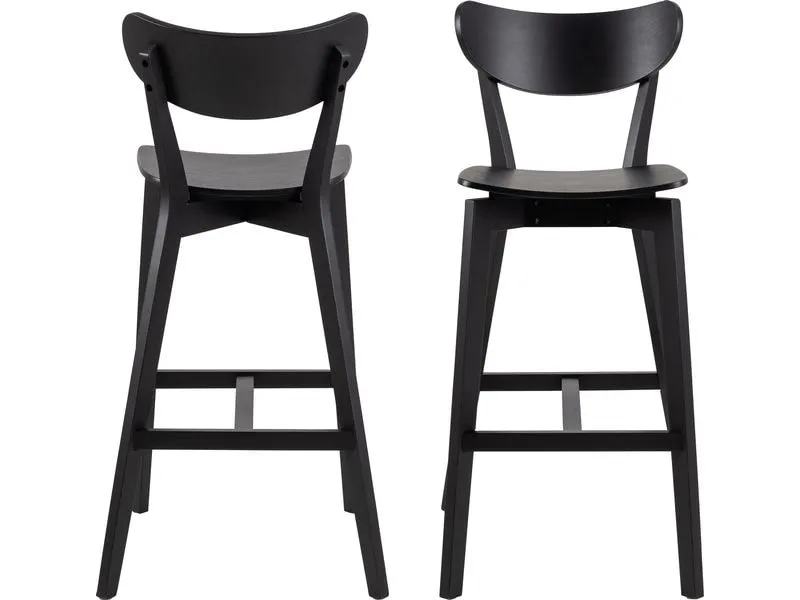 AC Design Barhocker Roxby, 2 Stück, 45 x 105 cm, Schwarz AC Design Barhocker Roxby, 2 Stück, 45 x 105 cm, Schwarz