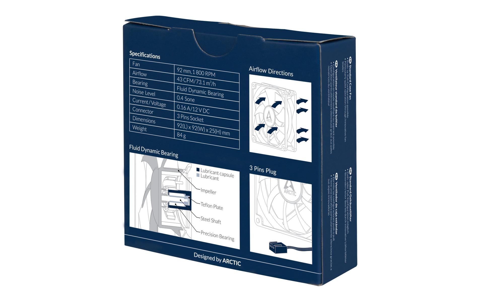 Arctic Cooling PC-Lüfter F9 Black
