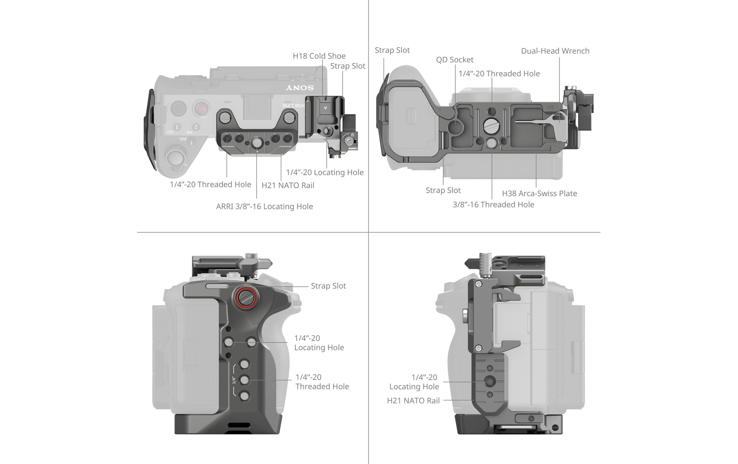 Smallrig Cage HawkLock Quick Release Kit für Sony FX3 / FX30