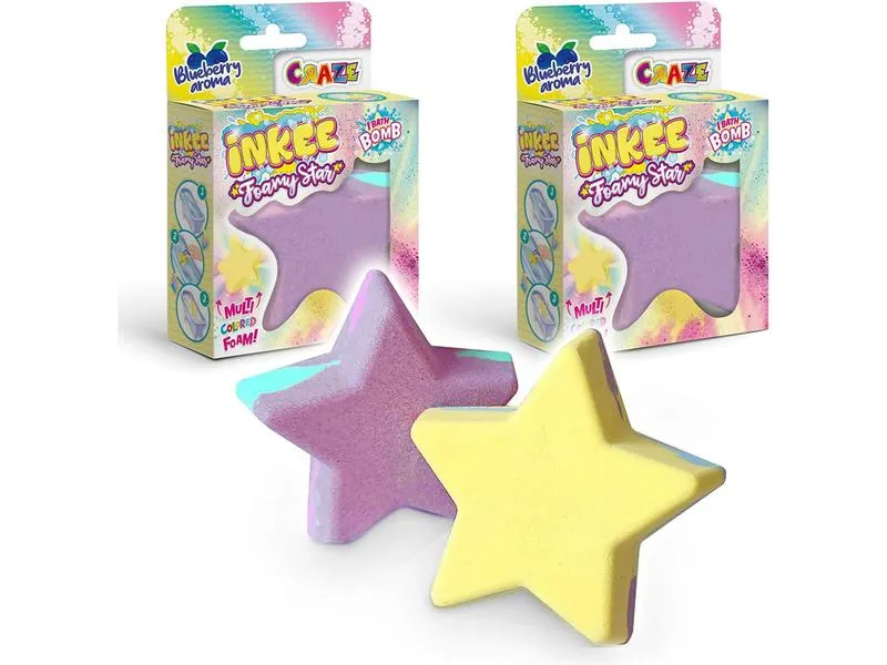 Craze Badespass Inkee Badebombe Foamy Star assortiert