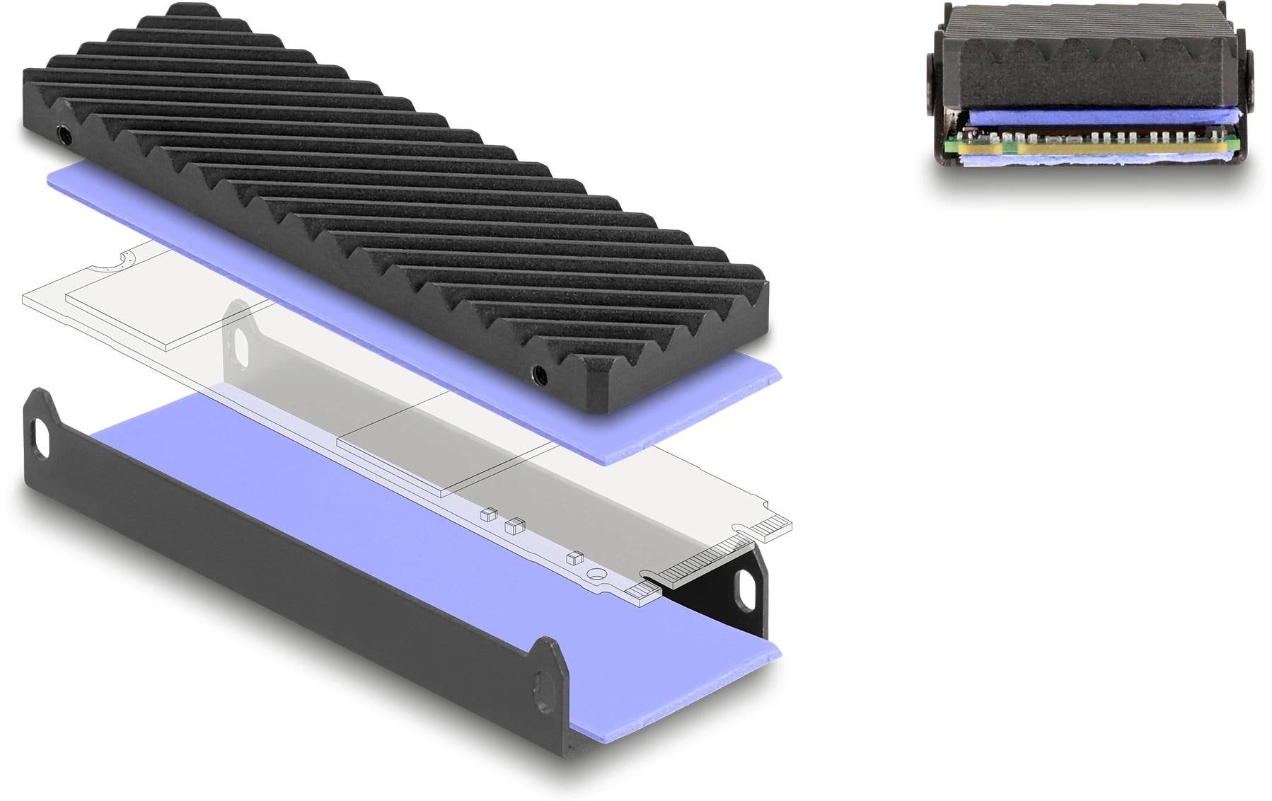 Delock Externes Gehäuse 1x M.2 NVMe PCIe SSD USB-C, 40 Gbps M.2