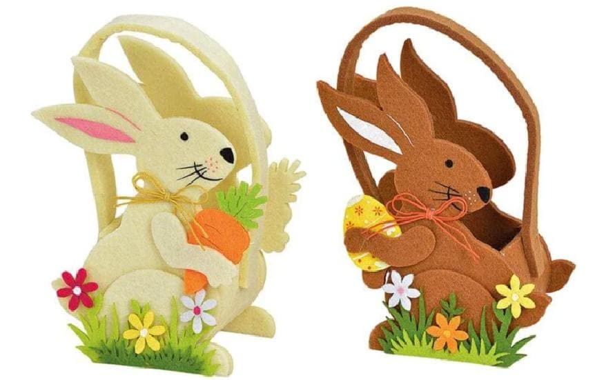 G. Wurm Osterkörbchen Hase, Farbig assortiert