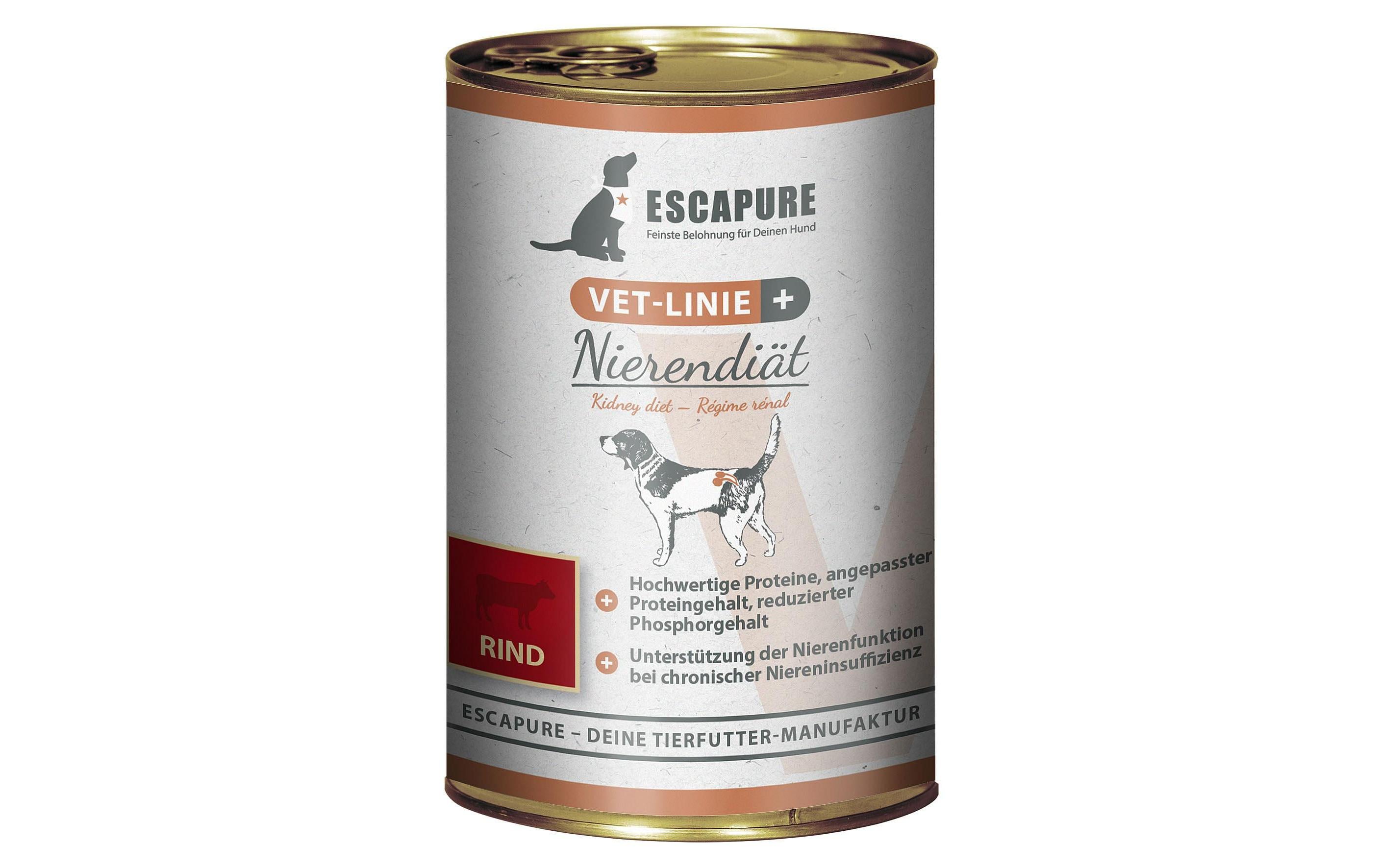 Escapure VET-Linie Nassfutter Nierendiät Rind 0.4 kg