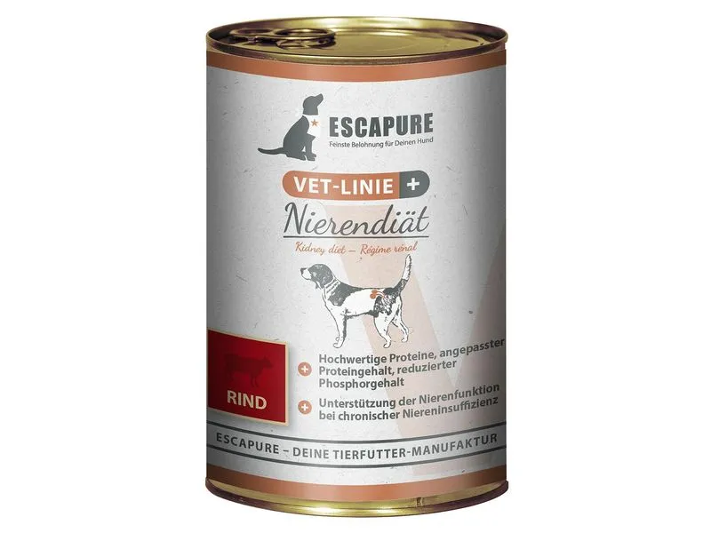 Escapure VET-Linie Nassfutter Nierendiät Rind 0.4 kg Escapure VET-Linie Nassfutter Nierendiät Rind 0.4 kg