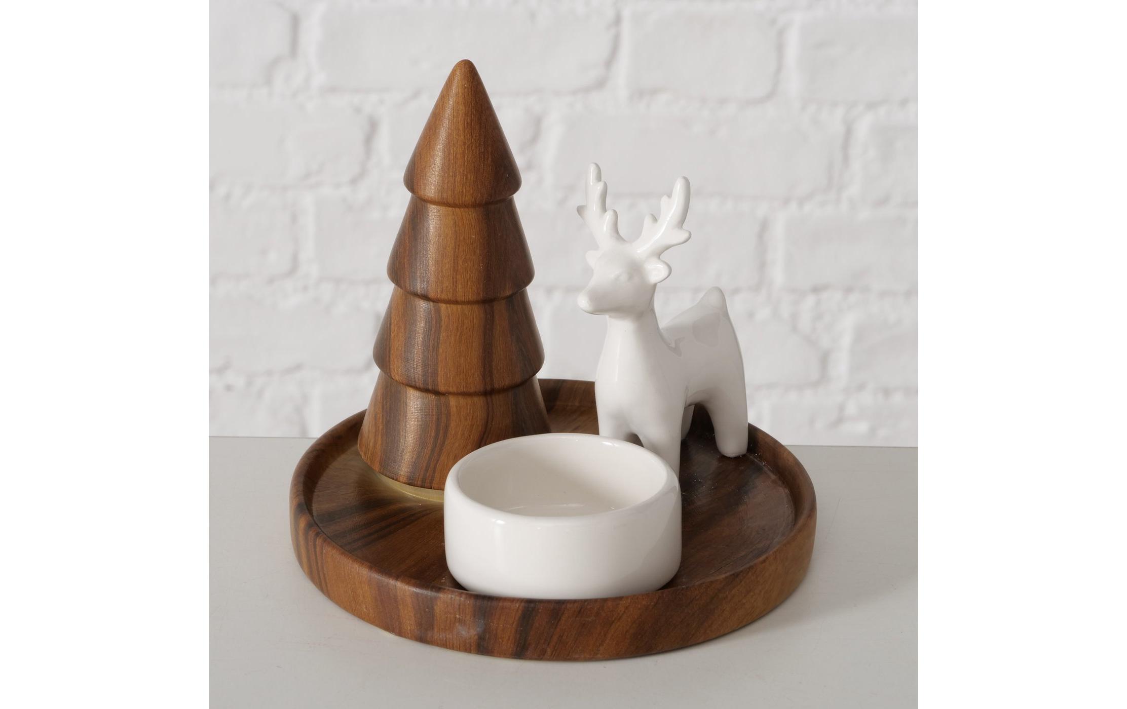 Boltze Teelichthalter Skando Keramik, 12 x 13 cm